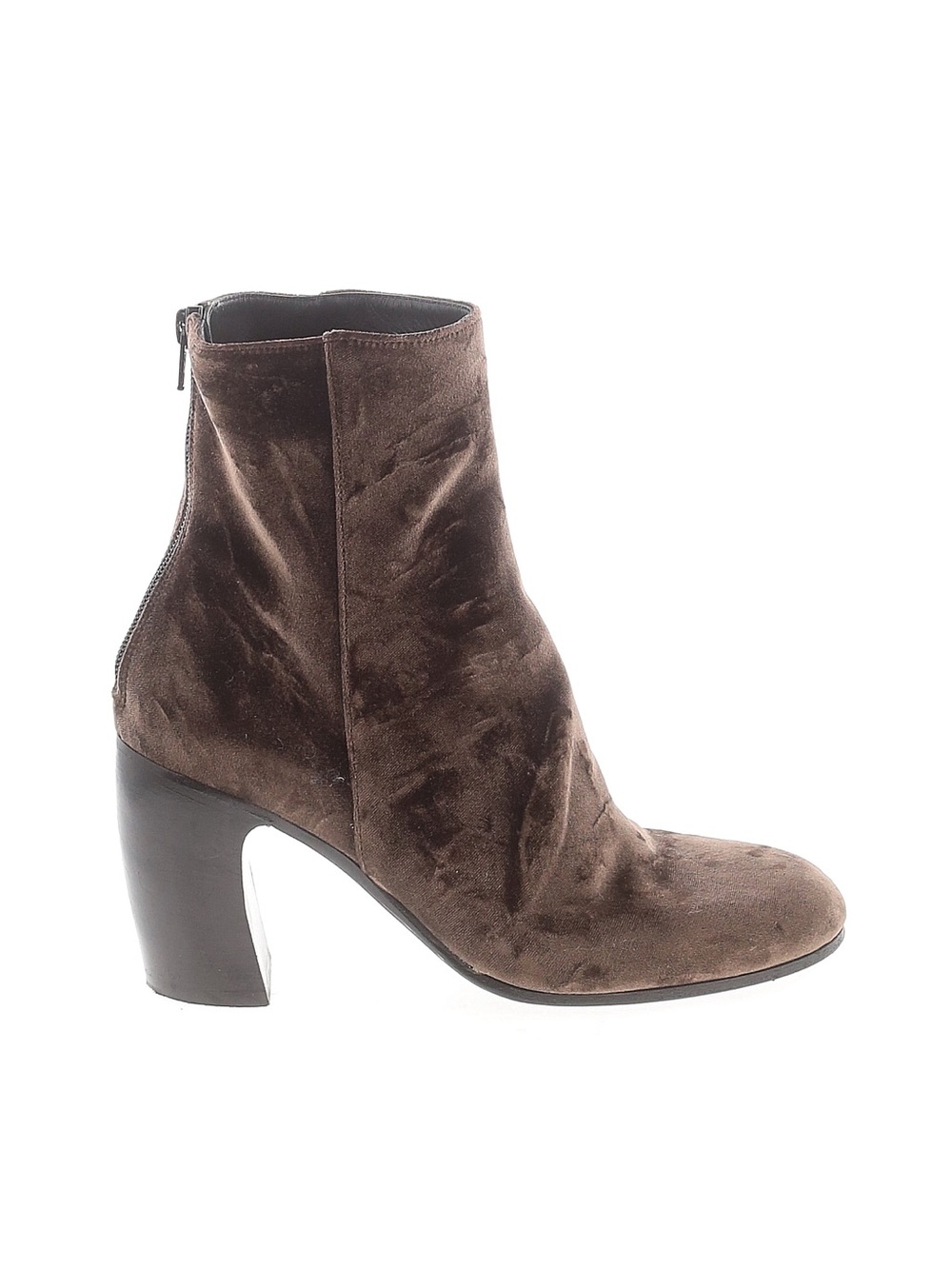 Ann Demeulemeester Brown Velvet Ankle Booties